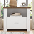 4ever2buy 23” Nightstand with Storage, Large Bedside Table End Table with Drawer, Wide Night Stand End Table for Bedroom Living Room, White