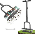 [Bolt-On Base] Lawn Aerator - Kick to Unclog Jammed Springs in 3 Secs! No Welding to Ever Break, 12.2"x6" Wide Plate Saves 20% Time, for Compacted Clay Soil (Pre-Assembled)