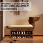 Wooden Shoe Storage Bench Cabinet Rack for Entryway Closet, with Upholstered Cushion Seating Organizer Entrance (31.5 inch)