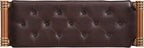 Christopher Knight Home Yae Luxurious PU Leather Upholstered End of Bed Ottoman, Wooden Living Room Ottoman Bench with Fluted Legs/Cylindrical Arm, Long Entryway Bench with Button Tufting, Brown