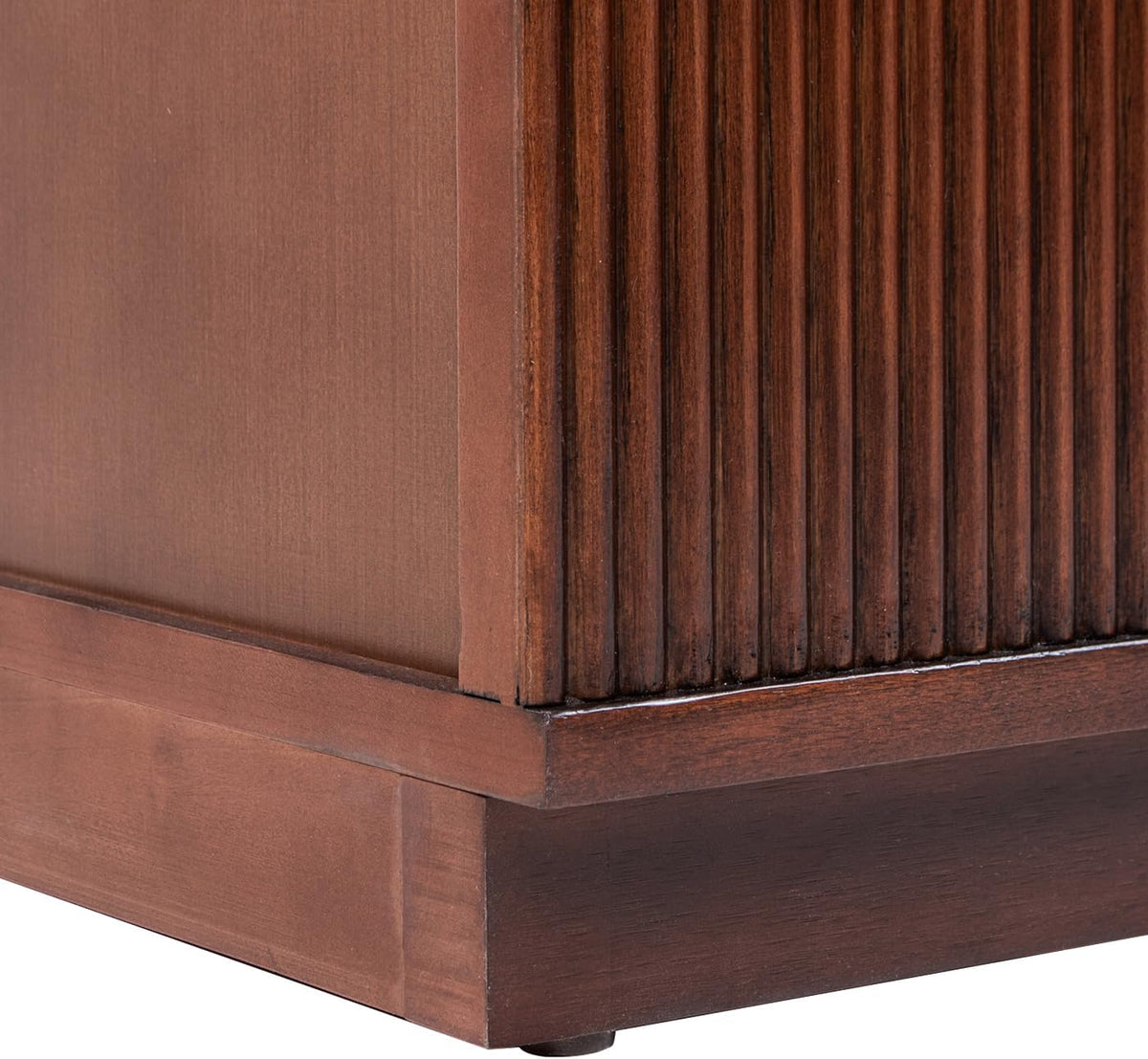 Jennifer Taylor Home Valentine 24" 2-Drawer Storage Side Table, Dark Walnut Beech Wood