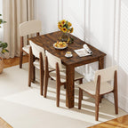 Giantex Extendable Dining Table for 4/6/8, 47"-62" Farmhouse Kitchen Table, Space-Saving Transformer Table for Dinette, Home Office, Living Room, Small Space (Rustic Brown)
