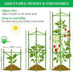 Moirsunt 4Pack Tomato Cages Plant Cages 4ft Multifunctional Tomato Support Garden Trellis Tomato Stakes Cucumber Tomato Trellis for Vertical Climbing Plants Vegetable Flowers