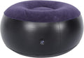 01 02 015 Inflatable Flocking Stool, Inflatable Chair Footrest Blue Indoor Outdoor Portable for Travel for Home, default