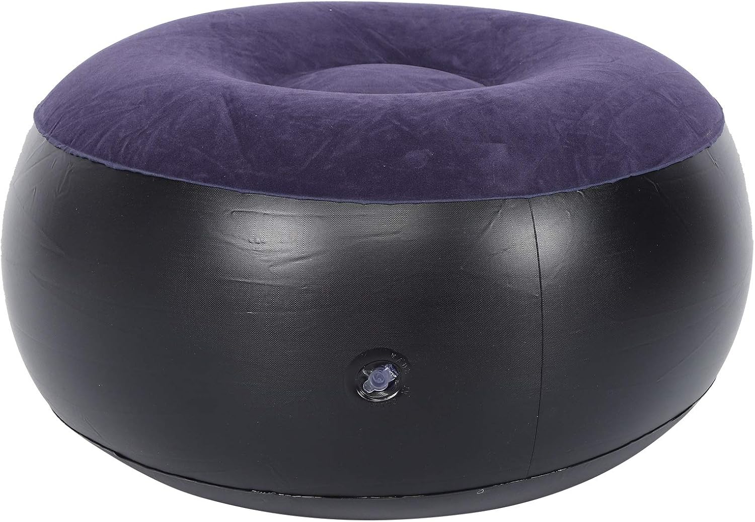 01 02 015 Inflatable Flocking Stool, Inflatable Chair Footrest Blue Indoor Outdoor Portable for Travel for Home, default