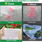 KLEWEE Plant Covers Freeze Protection 10 x 50 Ft, 1.05 oz/yd² Thicker Frost Cloth Plant Freeze Protection, Frost Blankets Covers for Outdoor Plants Winter Frost Protection, Garden Floating Row Covers