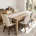 Farmhouse Dining Table for 6, Rectangle Dining Table, Kitchen Table Oak | Large Modern Wood Table for Home Office & Family Gathering - Sturdy Design