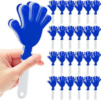 24 Pcs Hand Clappers Noisemakers 7.5 Inch Clappers Noisemakers Plastic Hand Clappers for Birthdays Game Football Sporting Events Cheers Supplies Dance Basketball Football Noisemakers(Blue and White)