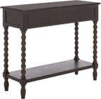 SAFAVIEH Furniture - Athena 2-Drawer Console Table - Dark Chocolate - Solid Wood - Farmhouse Classic Design - Ideal for Entryway, Living Room, Hallway, 35.5" W x 13" D x 29.5" H (CNS5702D)