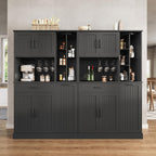Pantry Cabinet, 67.7" Tall Kitchen Pantry Storage Cabinet with 360° Rotating Shelf & 2 Pull-Out Racks, Freestanding Kitchen Hutch with Charging Station & Drawer, for Dining Room, Black