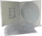 mediaxpo Premium Slim Clear Jewel Cases - Protect and Showcase Your CDs - Slim CD Case for Space-Saving Storage (Pack of 100)