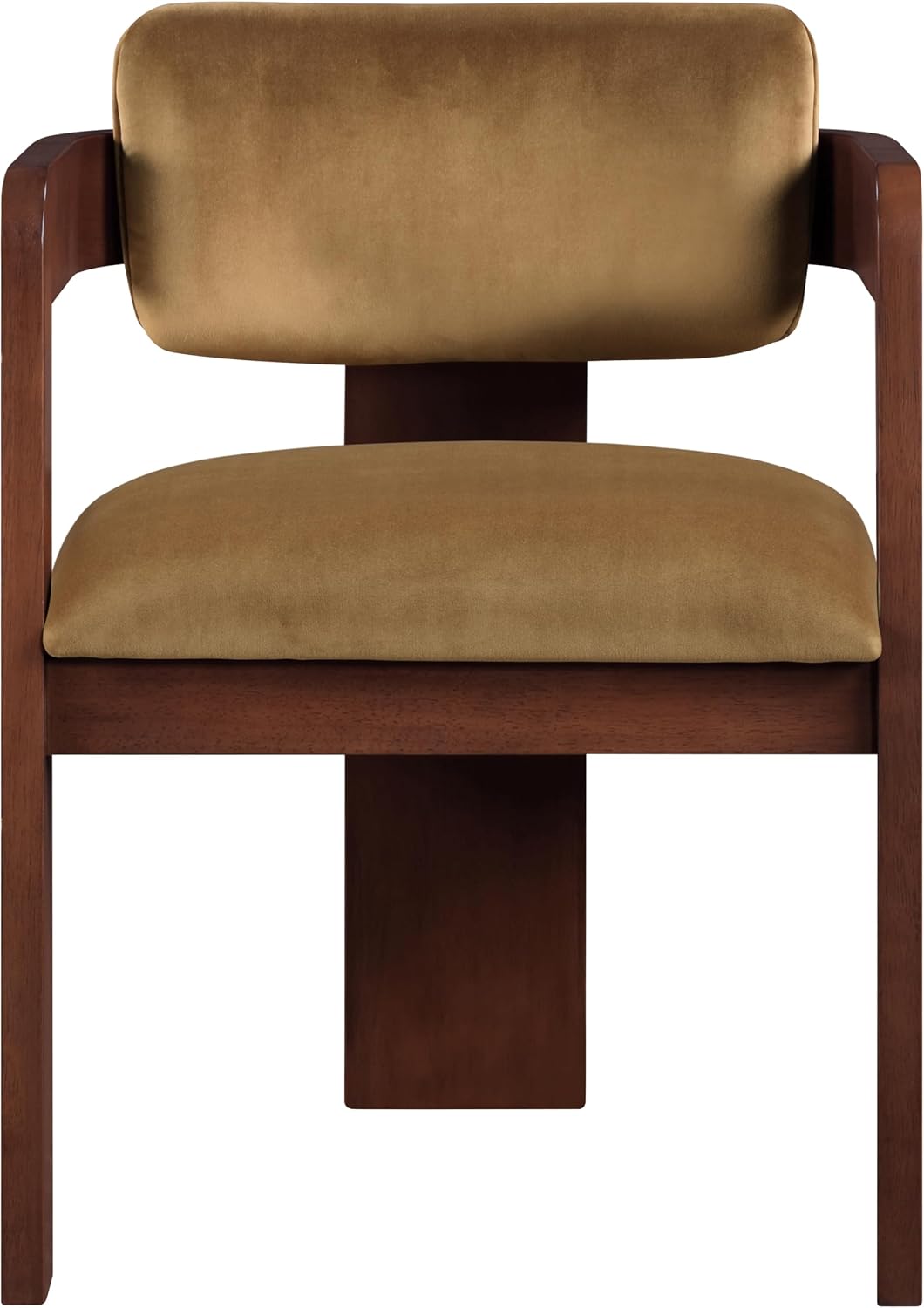 Meridian Furniture Sacha Velvet/Rubberwood Dining Chair, Saddle, Set of 2