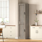 Itaar Narrow Kitchen Pantry Cabinet with 3 Door Shelves & 3 Drawer, Grey | Slim for Small Place, Adjustable Shelf, 71" Freestanding Linen Storage for Living Room, Kitchen, Bathroom