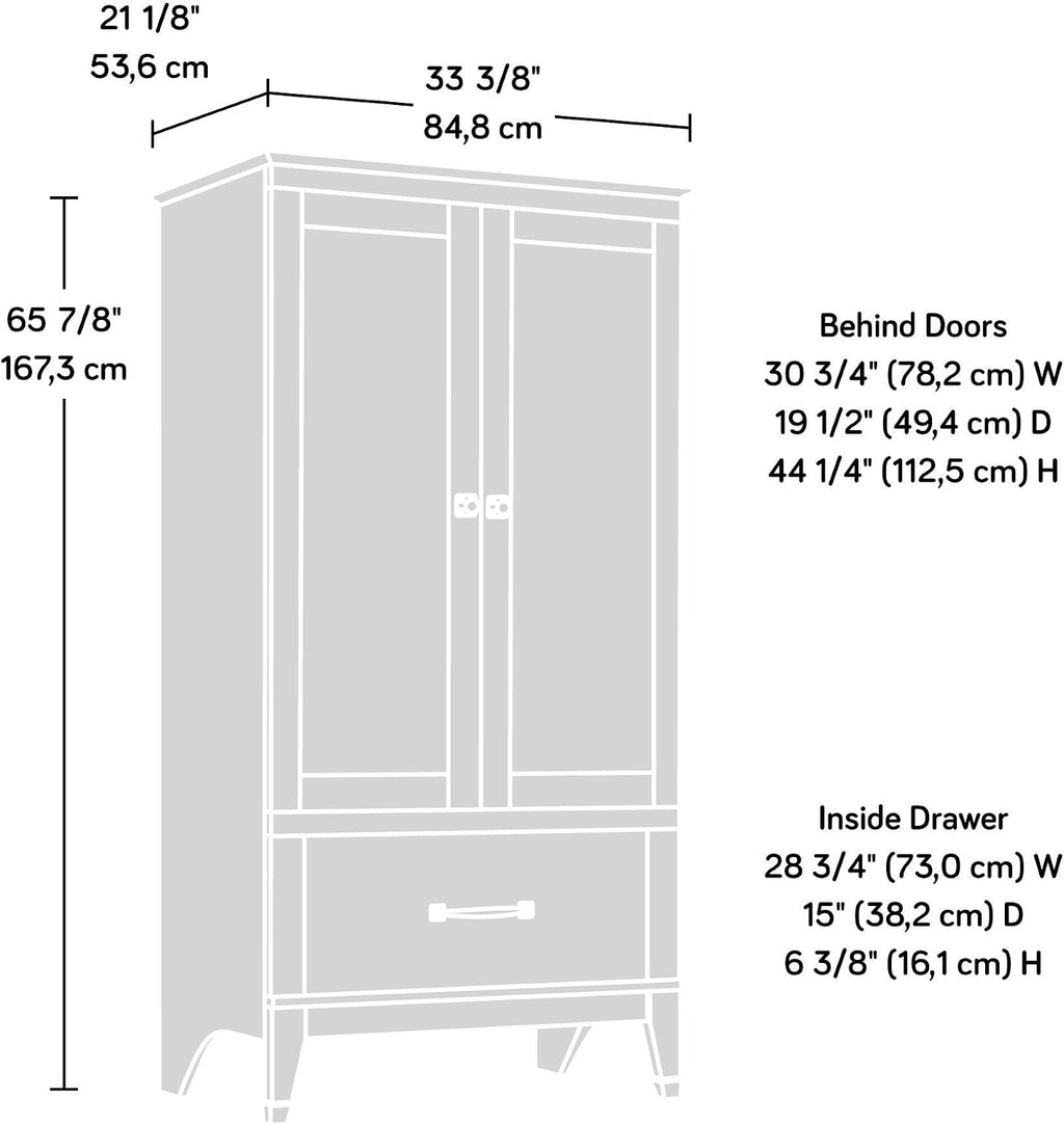 Sauder Carson Forge Armoire, Washington Cherry finish