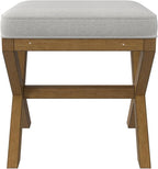 Hillsdale Somerset Backless Wood Vanity Stool for Makeup Room or Bathroom, Dark Driftwood