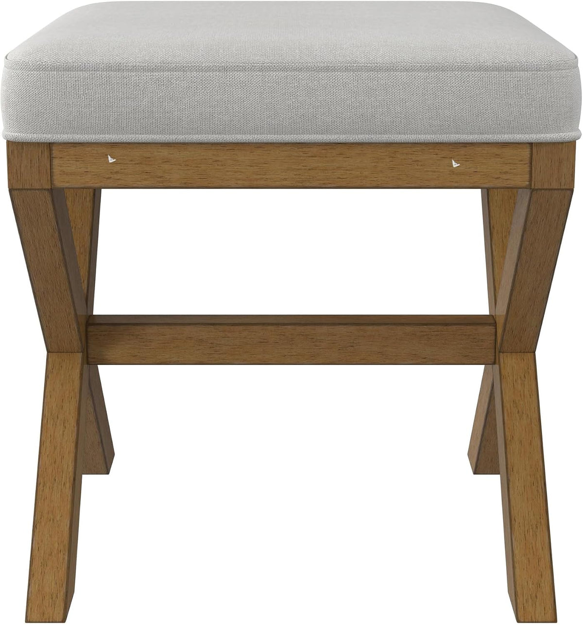 Hillsdale Somerset Backless Wood Vanity Stool for Makeup Room or Bathroom, Dark Driftwood