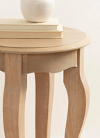 Kate and Laurel Sutherlin Vintage Tiered Round Side Table, 16 x 16 x 25, Light Natural, Traditional Two-Tier Circle Living Room End Table with Storage for Use as Bedroom Nightstand Option
