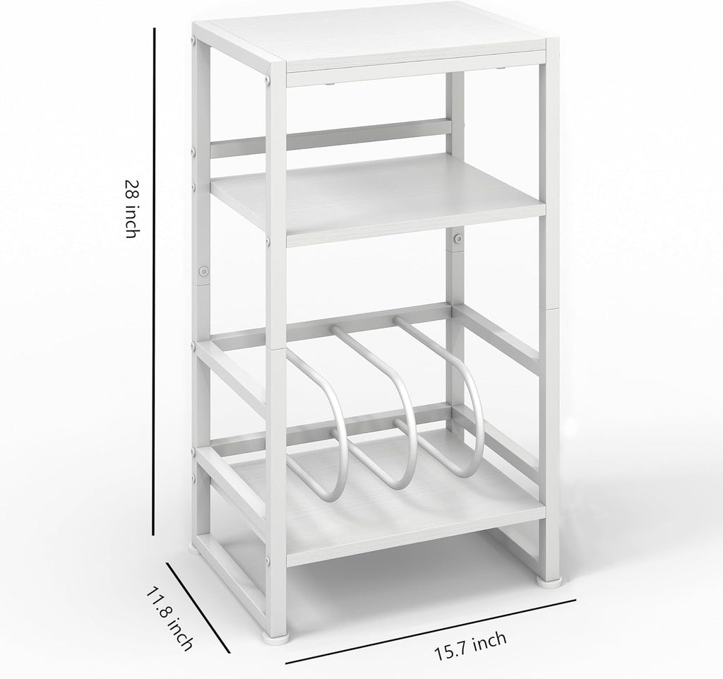 Record Player Stand,3-Tier Record Player Table with U-Shaped Vinyl Storage Up to 120 Albums,28" H End Table Turntable Stand with Storage,Record Table Vinyl for Living Room Bedroom