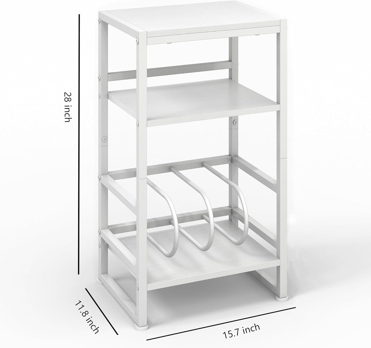 Record Player Stand,3-Tier Record Player Table with U-Shaped Vinyl Storage Up to 120 Albums,28" H End Table Turntable Stand with Storage,Record Table Vinyl for Living Room Bedroom
