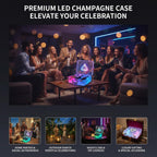 LED Wine Bottle Servicer Stand Champagne LED Display Box Rechargeable, Luminous Presenter for Nightclub, Bar, Party, Wedding, Tabletop Display（Capacity:3 Bottles 750ml）