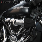 Big Sucker cone Air filter intake for harley air Cleaner Sportster Softail fatboy heritage dyna touring street road king Glide (Nake - Chromed, TypeD : Touring M8 17-UP, Softail 18-UP)