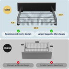 Allewie Modern Full Size Platform Bed Frame with 4 Storage Drawers