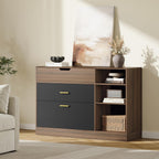 ModernMate Office File Cabinet w/ 2 Drawers, 47.2" Flip - Top Lateral Filing Cabinets w/Adjustable Shelf, Letter/Legal / A4 Hanging File Drawer for Home Office Storage Organizer