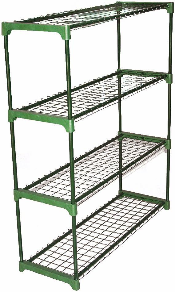 Panana 4 Tier Garden Greenhouse Steel Staging Shelving Plant Stand Garden Shelving Unit Garage Storage Racking, 2 Pack Plant Racks