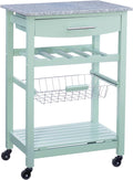 Linon Kitchen Island, Green, 15.75 x 22.83 x 33.86 Inches