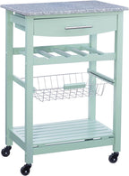 Linon Kitchen Island, Green, 15.75 x 22.83 x 33.86 Inches