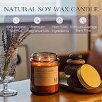 M&SENSE Tobacco Vanilla Home Scented Candle | 19.4oz, 115-Hour Burn | Natural Organic Soy Wax | Long-Lasting for Stress Relief and Gifting | for Bedroom，Relaxing SPA，Office