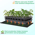 GYTF 21W Seedling Heat Mat for Seed Starting, 10" x 20.75" Waterproof Heating Pad for Indoor Plants Germination Hydroponic, MET Standard - 2 Pack