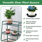 20 Pack 12 Inch Plant Saucer, Black Plant Saucers for Indoors Outdoors, Large Plastic Plant Saucer for Plant Pots Plant Water Catcher Tray, Flower Pot Saucers Bulk Plant Drip Trays for Potted Plants