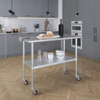Stainless Steel Table + Add Casters | Choose from 43 Sizes | NSF Metal Work Table for Kitchen Prep Utility | Commercial and Residential Applications.