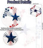 47.3” Red White & Blue Patriotic Wind Spinner – Star Design American Flag Spinner Outdoor – Metal Garden Spinners for Yard, Lawn & Patio Decor