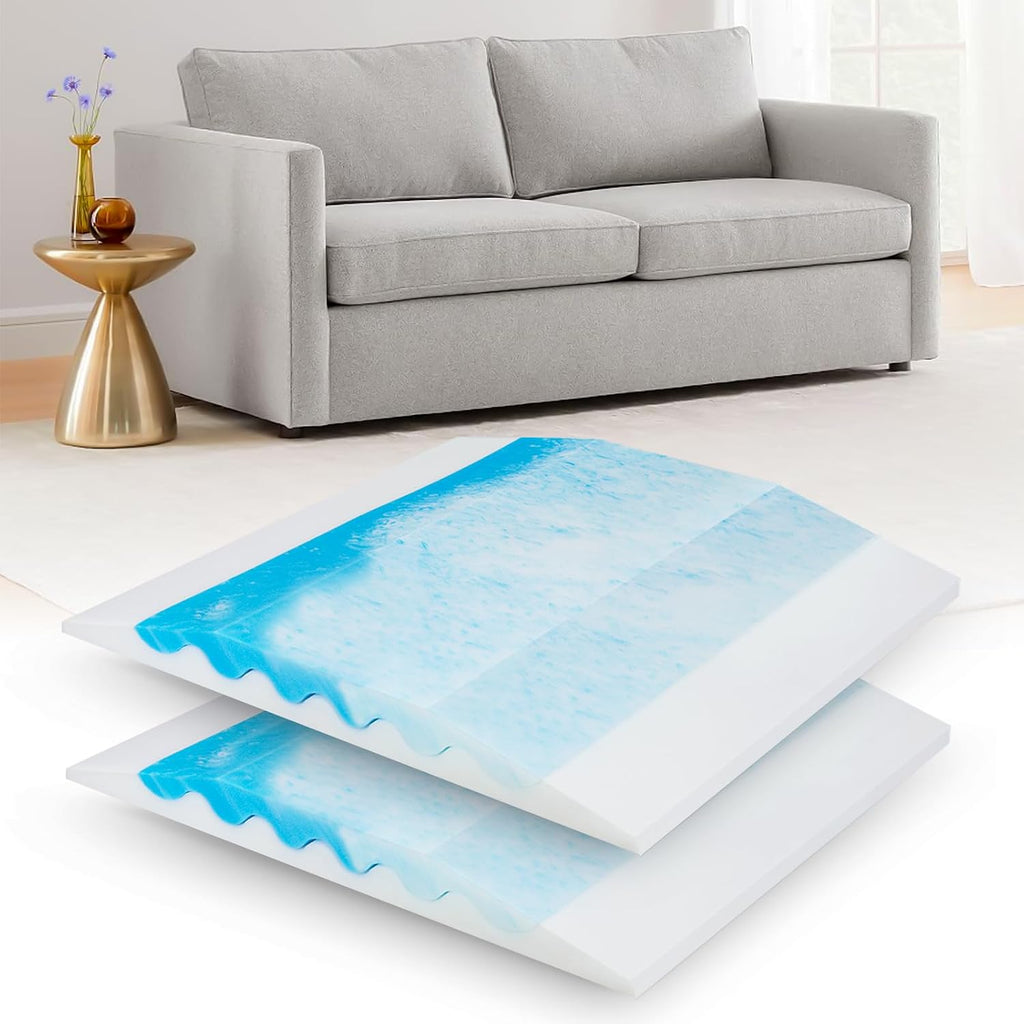 Upgraded 2-in-1 Couch Cushion Support for Sagging Cushions 22x22x2.4 - Under Sofa Cushion Support for Sagging Seat Repair Insert to Lift Couch, Ocean Blue Set of 2