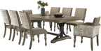 Roundhill Furniture Birmingham Dining Set, One Size, Driftwood Finish
