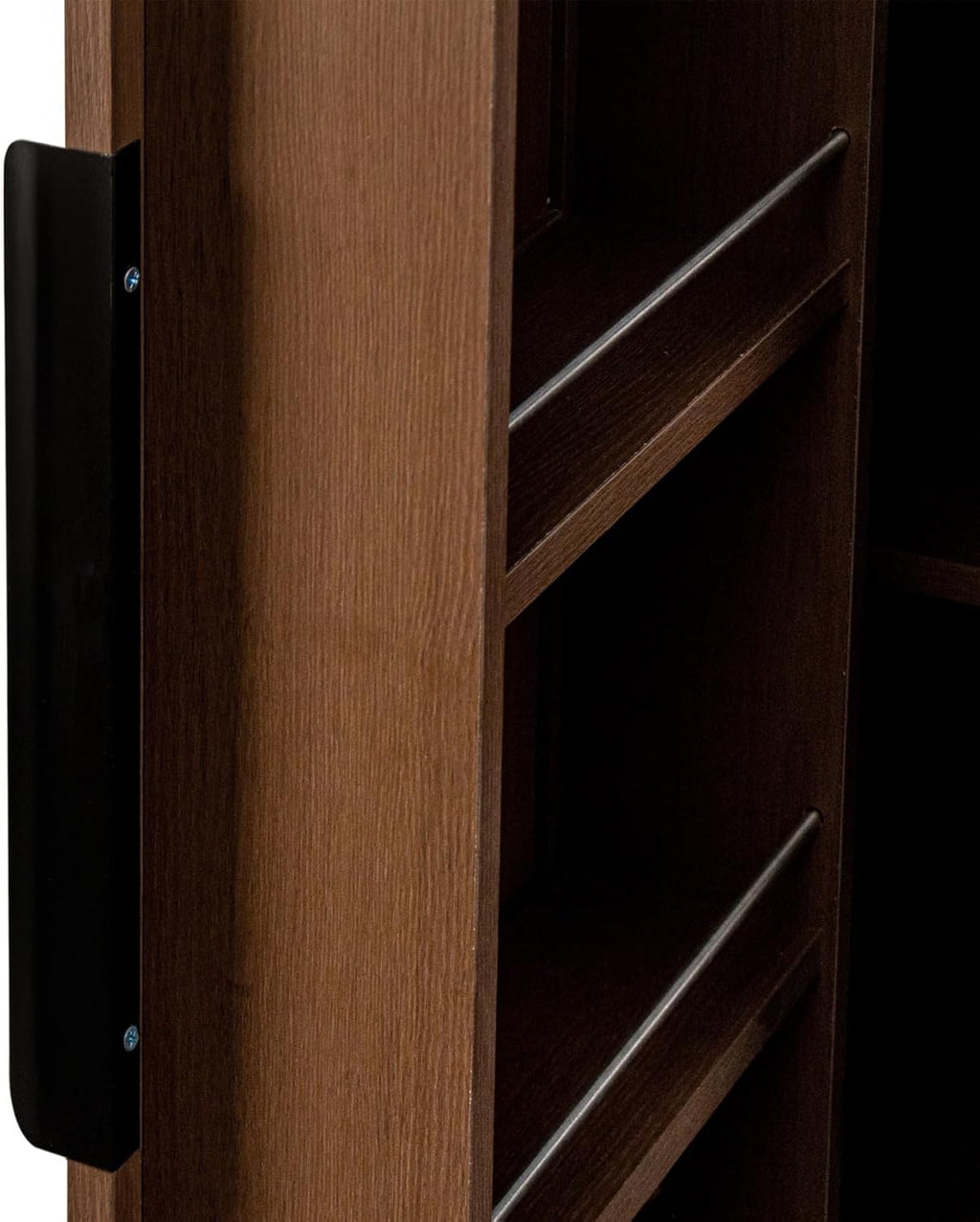KEIKI 63" Tall Kitchen Pantry Storage Cabinet with Door-Side Rack & Shelves, Freestanding Wood Hutch Food Pantries Cupboard for Coffee Bar, Dining Room
