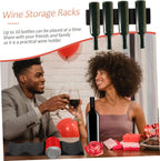 Black Silicone Wine Holder Foldable Bottle Stacking Mat for Sealed Bottles | Pyramid Shape, Format, Anti Slip Pads, Portable Design for Bar Display and Storage