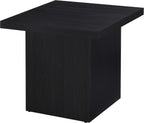 Coaster Home Furnishings - Devar - Wood - Square End Table with Thick Top, Plinth Base, and Blocky Frame - Living Room - 23.5-Inch - Black - 706277