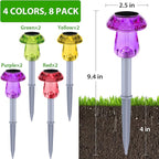Solar Lights Outdoor, 8 Pack Mushroom Lights Outside Waterproof, Solar Powered LED Lighting for Garden, Yard, Landscape, Path, Pathway, Lawn, Walkway, Driveway, Backyard Decor (Multicolor)