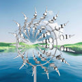 Magical Metal Windmill, Garden Spinners Outdoor, Wind Spinners Outdoor, 360° Metal Windmill for Yard Garden, Wind Powered Sculptures and Spinners for Decor (1Pcs Silver Windmill)