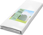 Outsunny 19.7' x 9.8' x 6.6' Plastic Greenhouse Cover Replacement, Heavy Duty Waterproof Tarp for Hoop House, Sheeting with 12 Windows, Door & Reinforcement Grid, White