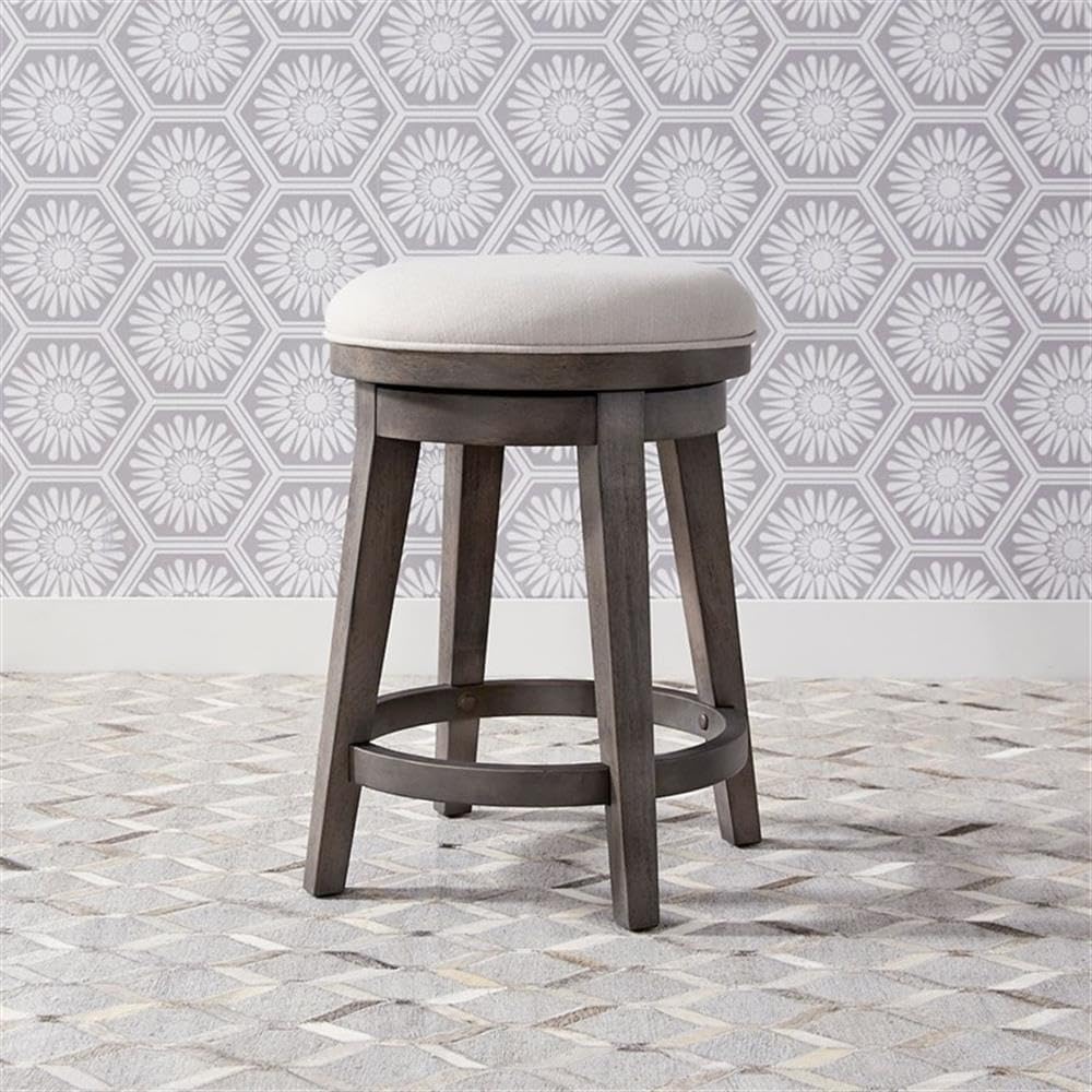 Pemberly Row 4-Piece Console Bar Table Set, Poplar Solid Wood, Knotty White Oak Veneer, Dusty Charcoal Finish, Bar-Height Table with 3 Stools, USB Ports, Rustic Style for Living Room or Small Spaces