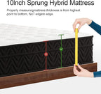 Queen Mattress, 10-in Deluxe Hybrid Mattresses, Memory Foam Mattress in a Box, Individual Pocket Spring-Motion Isolation-Medium Firm-Extra Edge Support, CertiPUR-US, 365 Nights Trial