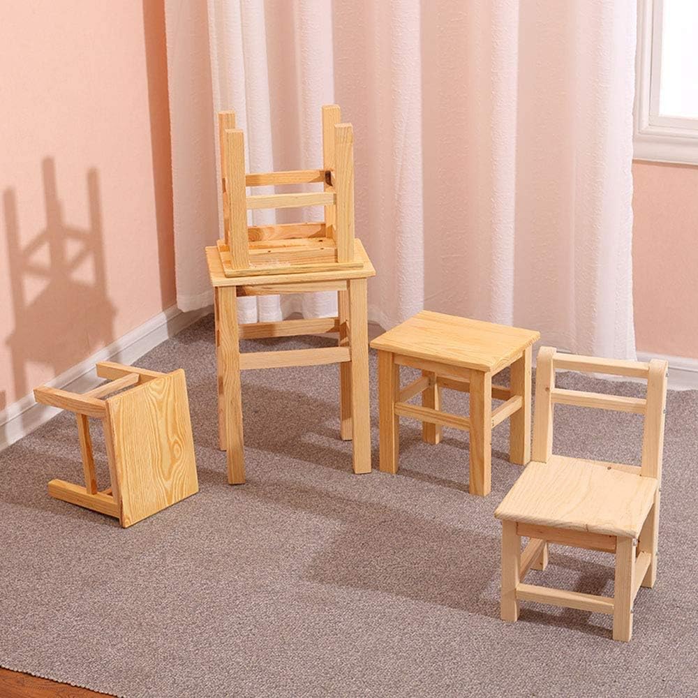 Stool Foot Stool,Solid Wood Stool,Non-Slip Wear Pad,Tenon Wood Craft,Four Sizes,Change Shoe Bench,25cm