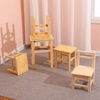 Stool Foot Stool,Solid Wood Stool,Non-Slip Wear Pad,Tenon Wood Craft,Four Sizes,Change Shoe Bench,25cm