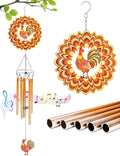 Wind Chimes for Outside with Chicken Wind Spinner, Unique Birthday Thanksgiving for Women Mom Grandma Neighbors Chicken Lovers, Outdoor Farm House Garden Yard Rooster Decor