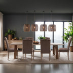 Tufted Upholstered Parsons Dining Chair Set Fabric Diner Accent Stylish Modern Kitchen Living Room with Button Sturdy Solid Wood Legs, 4-Pack