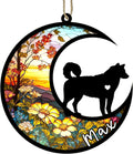 Personalized Dog Memorial, Custom Name Husky Dog Christmas Ornament with Name, Custom Breeds, Pet Loss Light Catcher, Gifts for Lovers Loss of Pet Sympathy on Mothers Day Christmas